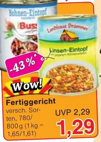 Jawoll Fertiggericht Angebot