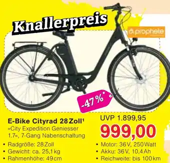 Jawoll Prophete E-Bike Cityrad 28 Zoll Angebot