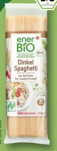 Rossmann enerBiO Dinkel Spaghetti Angebot