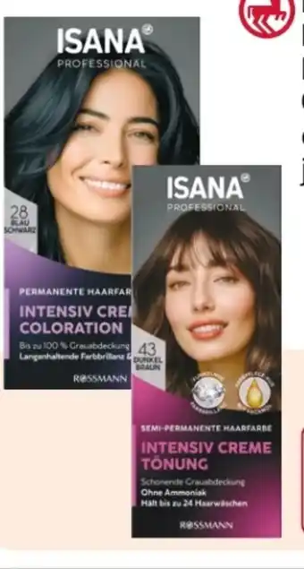 Rossmann Isana Professional Intensiv Creme Coloration Angebot