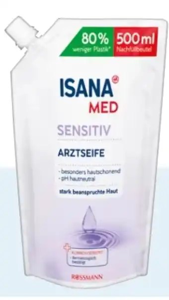 Rossmann Isana Med Arztseife Sensitiv Nachfüllbeutel Angebot