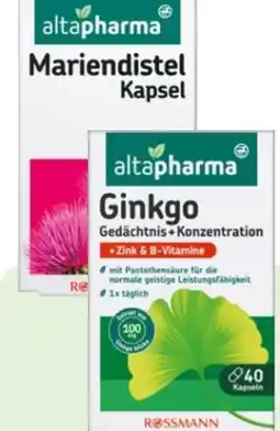 Rossmann Altapharma Mariendistel Kapsel Angebot