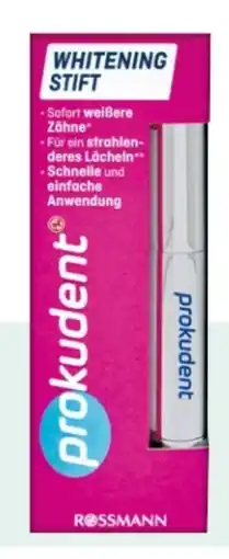 Rossmann Prokudent Whitening Stift Angebot
