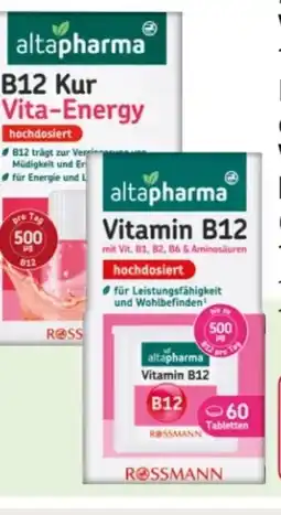 Rossmann Altapharma B12 Kur Vita-Energy hochdosiert Angebot
