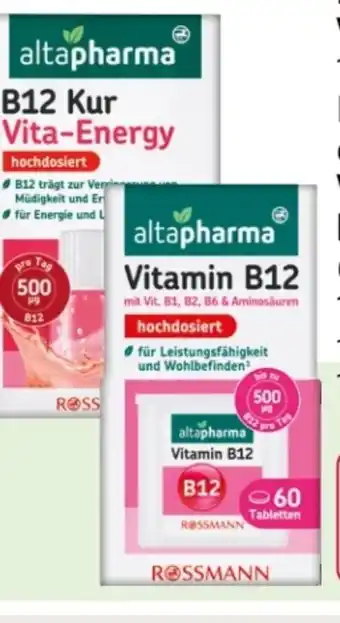 Rossmann Altapharma B12 Kur Vita-Energy hochdosiert Angebot