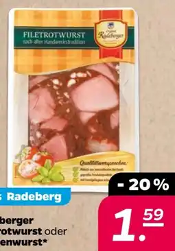 NETTO Radeberger Fleischwaren Filetrotwurst Angebot