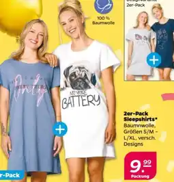 NETTO Damen-Sleepshirt 2er Pack Angebot