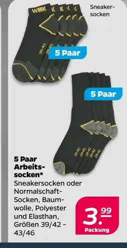 NETTO Herren-Arbeitssocken 5er-Pack Angebot