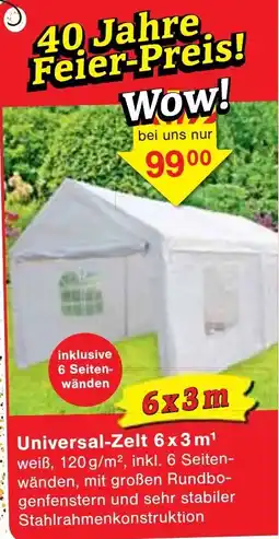 Jawoll Universal-Zelt 6x3m Angebot