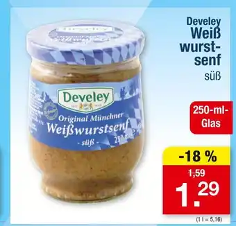 Zimmermann Develey weißwurstsenf süß Angebot