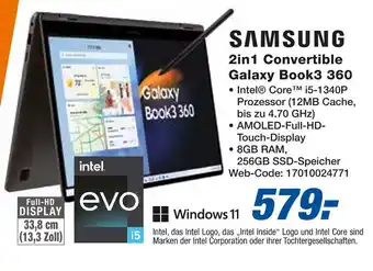 Expert Samsung 2in1 convertible galaxy book3 360 Angebot