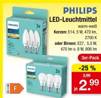 Zimmermann Philips led-leuchtmittel kerzen Angebot