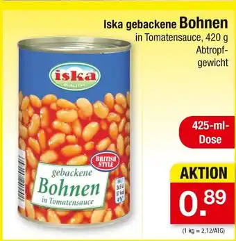 Zimmermann Iska gebackene bohnen in tomatensauce Angebot