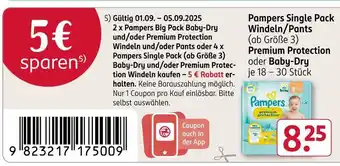 Rossmann Pampers single pack windeln/pants Angebot