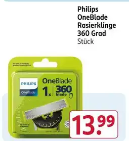 Rossmann Philips oneblade rasierklinge 360 grad Angebot