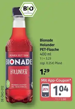 Rossmann Bionade holunder pet-flasche Angebot