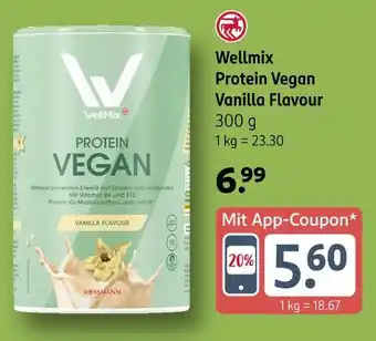 Rossmann Wellmix protein vegan vanilla flavour Angebot