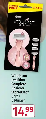 Rossmann Wilkinson intuition complete rasierer starterset Angebot