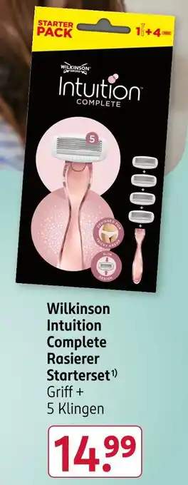 Rossmann Wilkinson intuition complete rasierer starterset Angebot
