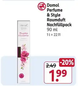 Rossmann Domol perfume & style raumduft nachfüllpack Angebot