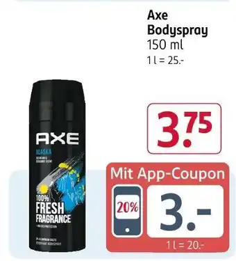 Rossmann Axe bodyspray Angebot