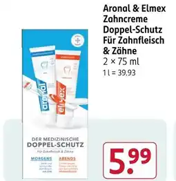 Rossmann Aronal & elmex zahncreme doppel-schutz Angebot