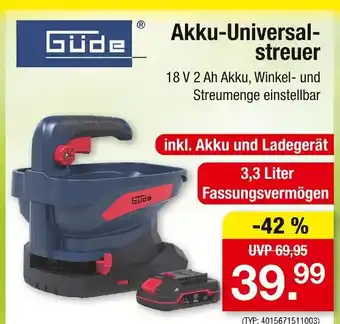 Zimmermann Güde akku-universalstreuer Angebot