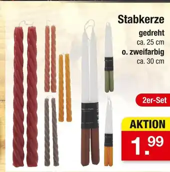 Zimmermann Stabkerze gedreht Angebot