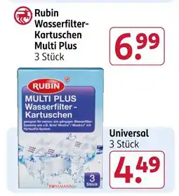 Rossmann Rubin wasserfilter-kartuschen multi plus Angebot