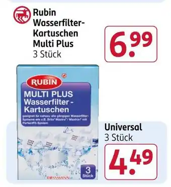 Rossmann Rubin wasserfilter-kartuschen multi plus Angebot