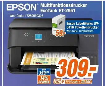 Expert Epson multifunktionsdrucker ecotank et-2951 Angebot