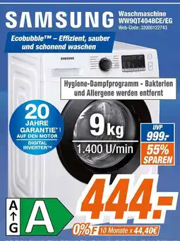 Expert Samsung waschmaschine ww90t4048ce/eg Angebot