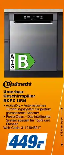 Expert Bauknecht unterbau-geschirrspüler bkex ubn Angebot