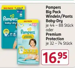 Rossmann Pampers big pack windeln/pants baby-dry Angebot