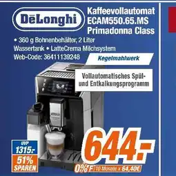 Expert Delonghi kaffeevollautomat ecam550.65.ms primadonna class Angebot