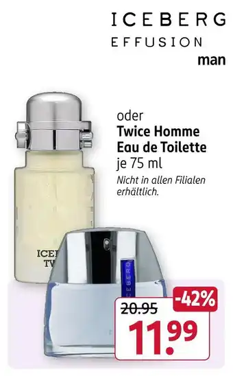 Rossmann Iceberg effusion man eau de toilette Angebot