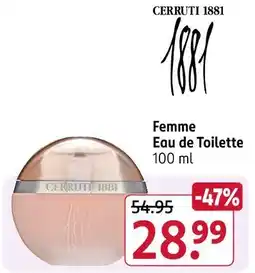 Rossmann Cerruti 1881 femme eau de toilette Angebot