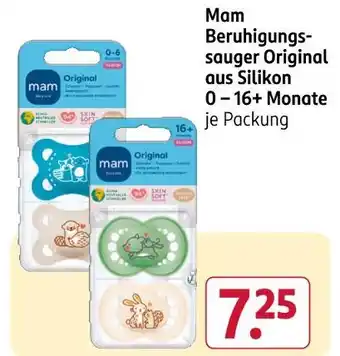 Rossmann Mam beruhigungssauger original aus silikon 0-6 monate Angebot