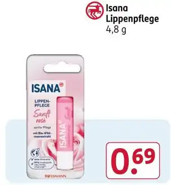 Rossmann Isana lippenpflege sanft rose Angebot