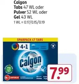 Rossmann Calgon tabs Angebot