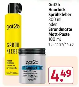 Rossmann Got2b haarlack sprühkleber Angebot