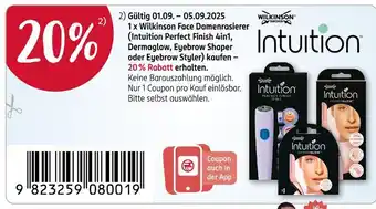 Rossmann Wilkinson intuition perfect finish 4in1 Angebot