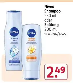 Rossmann Nivea shampoo classic care Angebot