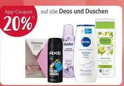 Rossmann Rexona, axe, isana, nivea, alterra 20 % rabatt Angebot