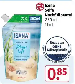 Rossmann Isana seife nachfüllbeutel Angebot