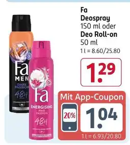 Rossmann Fa deospray Angebot