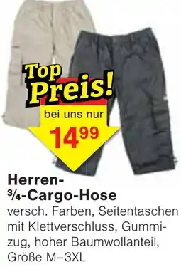 Jawoll Herren 3/4-Cargo-Hose Angebot