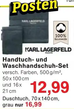 Jawoll KARL LAGERFELD Handtuch- und Waschhandschuh-Set Angebot