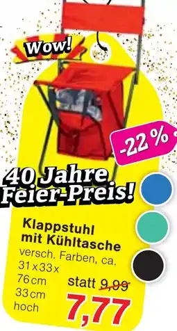 Jawoll Klappstuhl mit Kühltasche Angebot