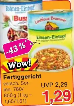 Wiglo Wunderland Fertiggericht Angebot